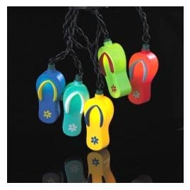 flip flops party string lights