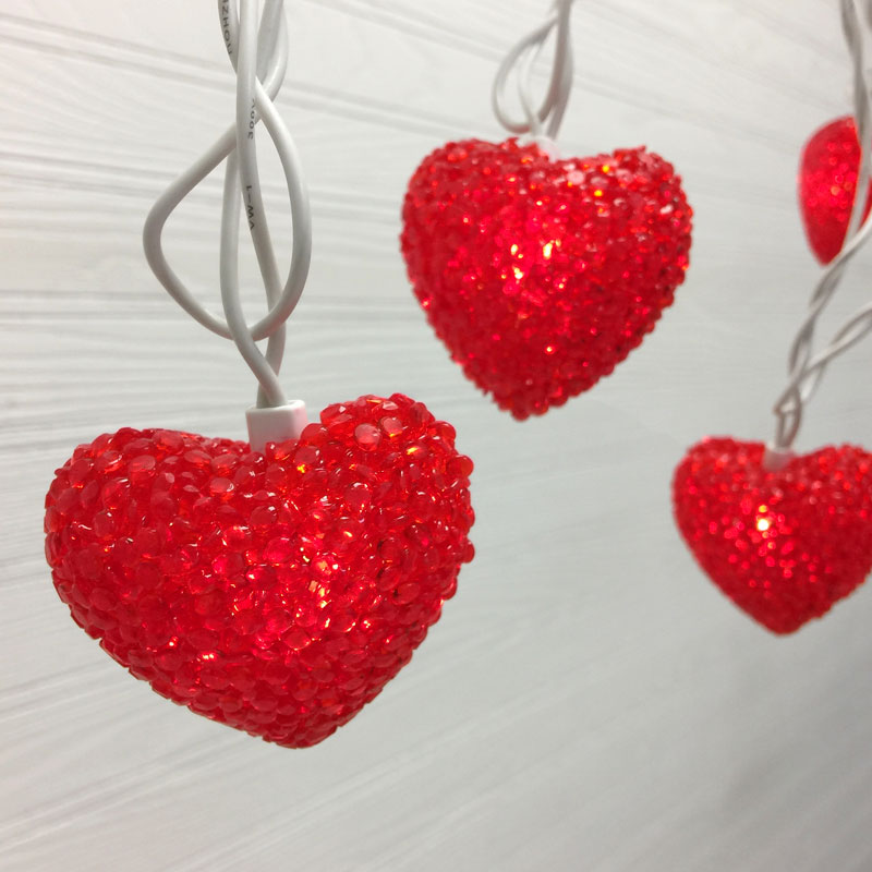 Loving Hearts Party String Lights - Valentine s Day String Lights