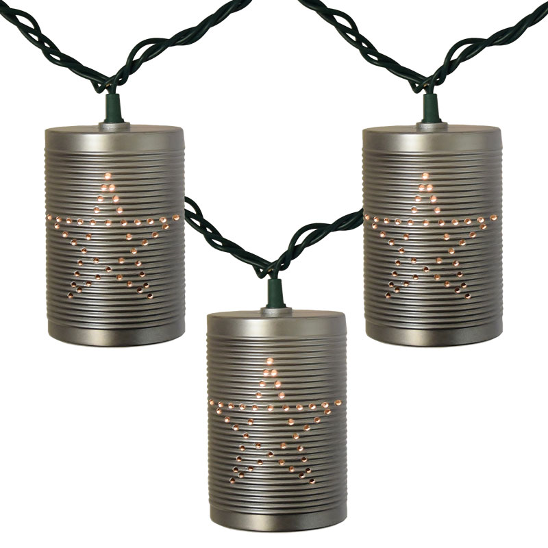 Rustic Tin Can Party String Lights