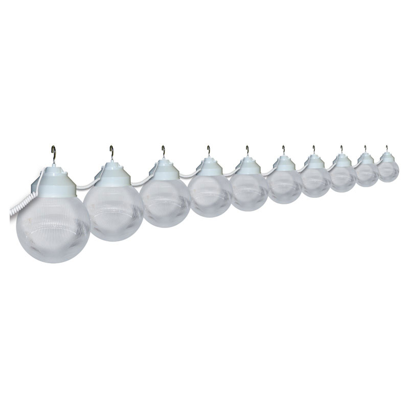 Prismatic Clear Globe String Lights - 10 Globe