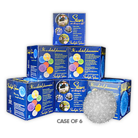 Bulk 6 Pack - 10" Mega Hanging Starlight Sphere - 150 Lights - Clear - Twinkling Light Spheres &amp; Reflective Globes