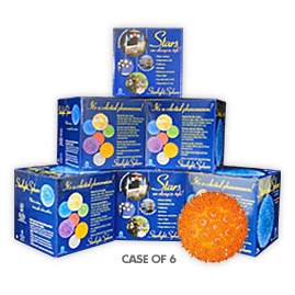 Bulk 6 Pack - 7.5" Regular Hanging Starlight Sphere - 100 Lights - Amber - Twinkling Light Spheres &amp; Reflective Globes