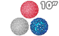 Red White &amp; Blue Sphere Party Lights - 10" - SPHERE-10-RWB