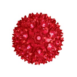 5" LED Hanging Starlight Sphere - 36 LED Lights - Red - Twinkling Light Spheres &amp; Reflective Globes