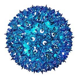 10" Mega Hanging Starlight Sphere - 150 Lights - Blue - Twinkling Light Spheres &amp; Reflective Globes