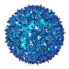 6" Mini Hanging Starlight Sphere - 50 Lights - Blue - Twinkling Light Spheres &amp; Reflective Globes