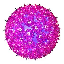 6" Mini Hanging Starlight Sphere - 50 Lights - Purple - Twinkling Light Spheres &amp; Reflective Globes