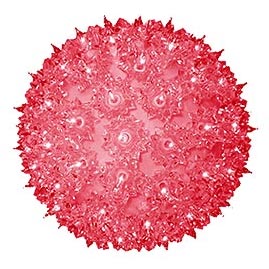 6" Mini Hanging Starlight Sphere - 50 Lights - Red - Twinkling Light Spheres &amp; Reflective Globes