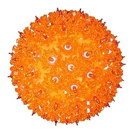 7.5" Regular Hanging Starlight Sphere - 100 Lights - Amber - Twinkling Light Spheres &amp; Reflective Globes