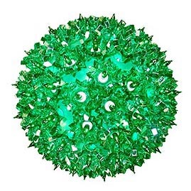 7.5" Regular Hanging Starlight Sphere - 100 Lights - Green - Twinkling Light Spheres &amp; Reflective Globes