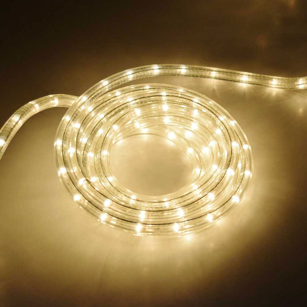 18' Rope/Tube Light 3/8" Diameter Clear Ropelights & Tube Lights