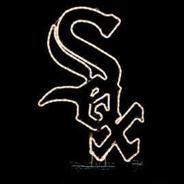 Chicago White Sox MLB Rope Light Motif - MLB Baseball Rope &amp; Tube Lights