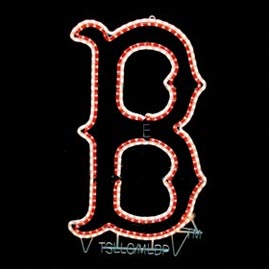 Boston Red Sox MLB Rope Light Motif - MLB Baseball Rope &amp; Tube Lights