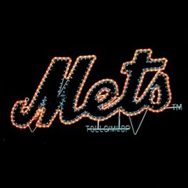 New York Mets MLB Rope Light Motif - MLB Baseball Rope &amp; Tube Lights