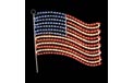 24" American Flag Rope Light Motif - HSM-FLAG