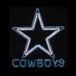 Dallas Cowboys NFL Football Logo Rope Light Motif - NFL Football Rope &amp; Tube Lights