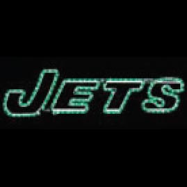 New York Jets NFL Football Logo Rope Light Motif - NFL Football Rope &amp; Tube Lights