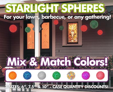 String Light Spheres, Sphere Lights, Shimmering Spheres