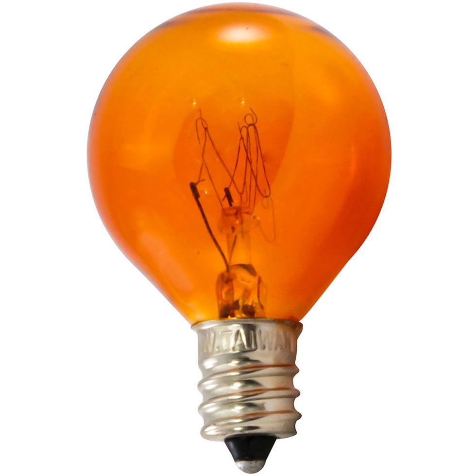 10W Amber Candelabra Base Linear String Light Bulb