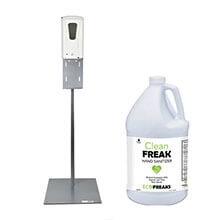  Sanitizing Stand, Hands-Free Dispenser w/ 1 Gal. Sanitizer Kit