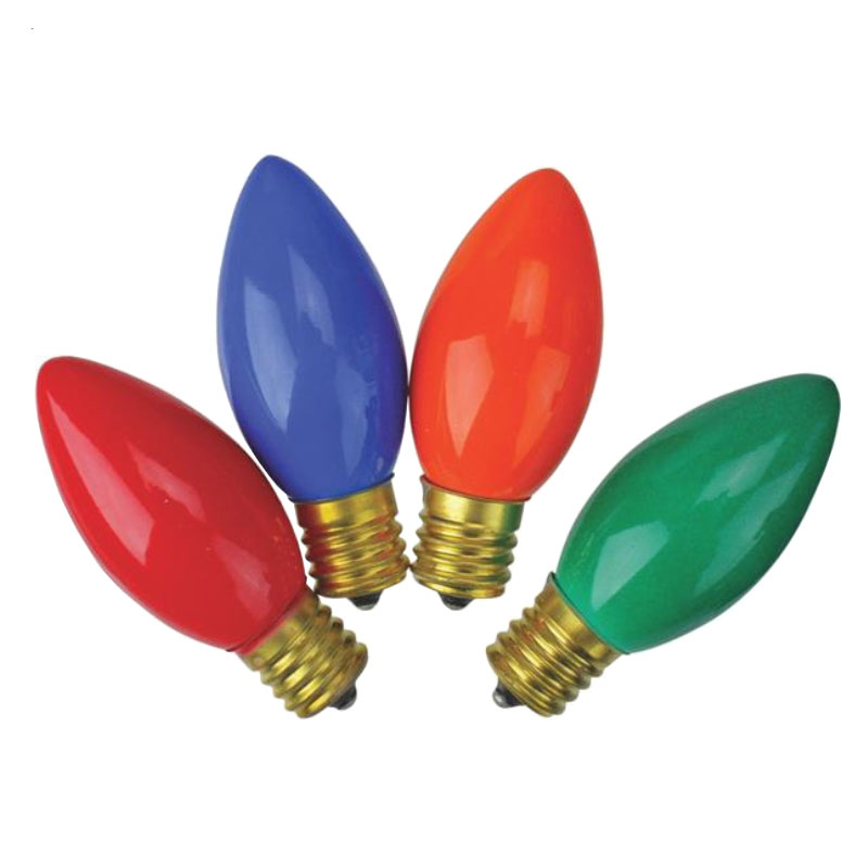 Replacement C9 Stringlight Bulbs - 4 Pack - Ceramic Multi-Color