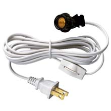 White Switch/Cord Lamp Set