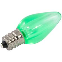 C7 Smooth Green LED Light Bulb
