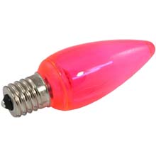 Pink LED C9 Linear Light Strand Bulbs