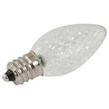 Pure White Faceted LED C7 Linear Light Strand Bulbs