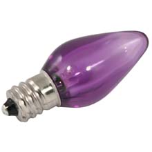 Purple LED C7 Linear Light Strand Bulbs