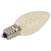 Commercial LED C7 Linear Light Strand Bulbs - Warm White Faceted 
