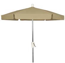 Beige Canopy Outdoor Garden Umbrella - Bright Aluminum