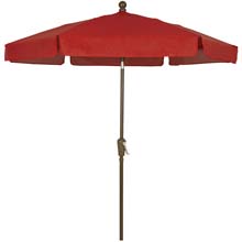 Red Canopy Hexagon Garden Umbrella - Champagne Bronze Finish