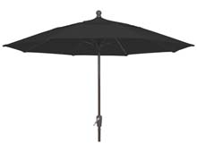 9' Black Canopy Crank Lift Patio Umbrella - Bronze Finish