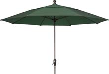 7.5' Forest Green Terrace Umbrella - Bronze Finish - Crank Lift FB-7TCRCB-FGREEN