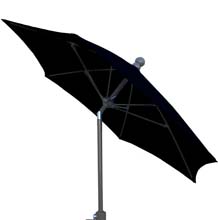 7.5' Black Tilt Terrace Umbrella - Bronze Finish - Crank Lift FB-7TCRCB-T-BLACK