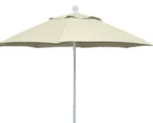 7.5' Natural Terrace Umbrella - White Finish - Crank Lift FB-7TCRW-NATURAL