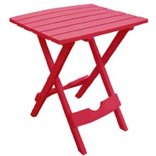 Quik-Fold Cherry Red Patio Side Table