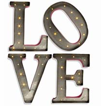 Lighted LOVE Letters Marquee Wall Sign