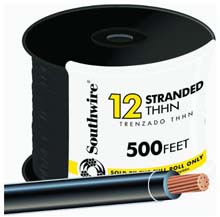 12-gauge THHN Stranded Wire - 500' black