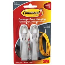 Command Decorative Cord Bundler Hook with Adhesive 619227
