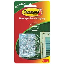 Command Outdoor Light Clips Foam Strips - Clear - 16 Count 242712