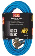 50' Cold Temperature Extension Power Cord - 14/3 - Blue