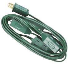 15' Christmas Tree Light Extension Power Cord 