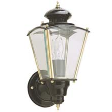 Black Brass Coach Motion Light Fixture