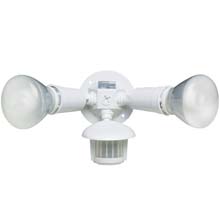 White Twin Motion Flood Light Fixture