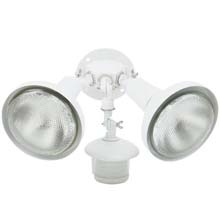 Twin Motion Security Floodlight Fixture - White