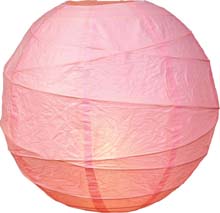 Pink 10" Round Rice Paper Lanterns L2PI