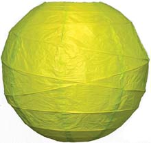 Chartreuse 10" Round Rice Paper Lanterns