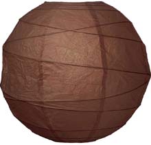 Chocolate 10" Round Rice Paper Lantern